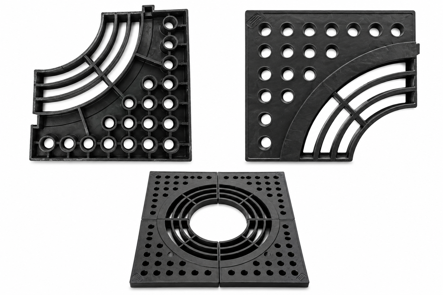 TREE GRATE (1000 X 1000 MM) 4-PIECE - TEARDROP PATTERN
